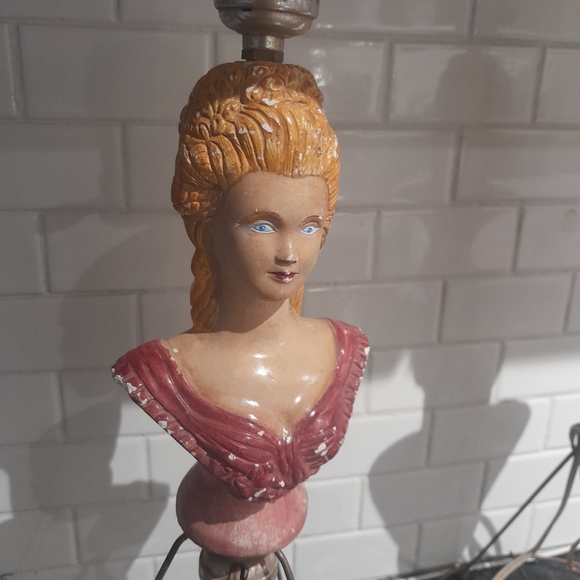 Antique Chalkware Lamps - Picture 2 of 16